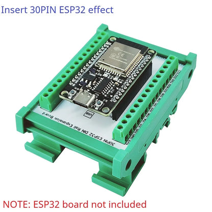 DNESA30 DNESP32 Din Rail Mounting DIN35 C45 Rail ESP32 Base Plate 3.96 Terminal Screw Terminal Block Adapter Module for Arduino Wifi BT IOT DIY