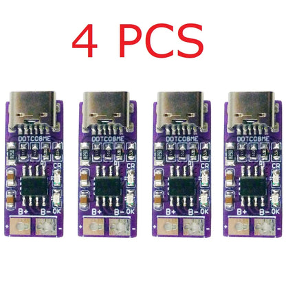 DDTC08ME Ultra-Small Type-C Li-ion Li-Po Lithium Battery Charging Module PD QC FCP USB 18650 TP4056 1A Charger