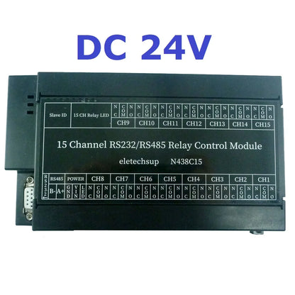 N438C15 Integrated Circuit: 2 in 1 15ch RS485 RS232 Modbus RTU Relay Board with TVS ESD Protection