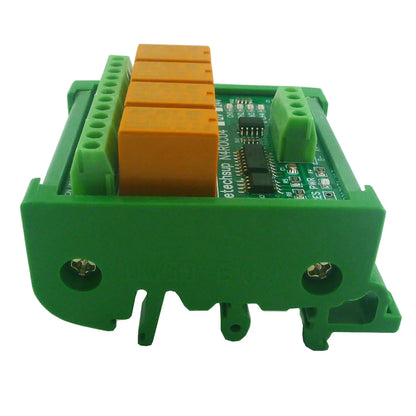 N4ROC04 DC 12V 24V 4ch Mini Modbus Rtu 3A Relay Module PLC Intermediate Relay I/O Expansion Board NC COM NO Port N4ROC04
