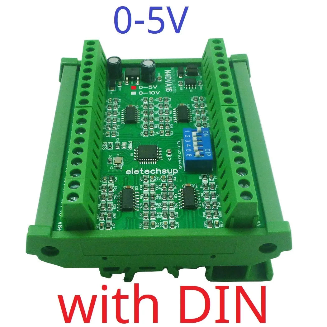 N4DVA16 Modbus 16CH Differential Voltage Collector 0-5V 0-10V RS485 Analog Input Module for LI-ON LI-PO NIMH Lifepo4 Battery Measurement