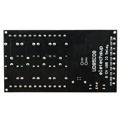 UD85C08 8DI-8DO Industrial-grade Multi-function USB Relay Board PC UART COM Switch Module With Input Indicator Light DC 12V 24V