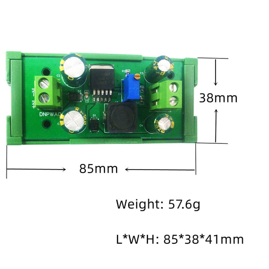 DNPWA0 3A DIN Rail Mount DC-DC Step-down Converter Voltage Regulator Module PLC DC 5-35V to 3.3V 3.7V 5V 6V 9V 12V 24V Adjustable