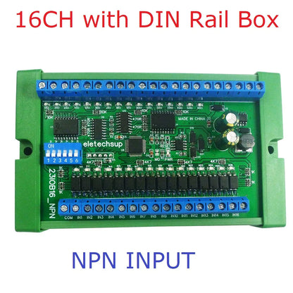 23IOB16 RS485 Remote Control Switch DC 12V 24V 16 Input 16 Output PLC IO Expansion Board 01 02 03 05 06 15 16 Modbus RTU Module