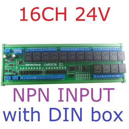 CAROA04 CAROB08 CAROC16 4/8/16 DI-DO CAN Relay Controller Module RS485 Digital NPN/PNP IO Expanding Board for CNC Car Automated Industry CARO