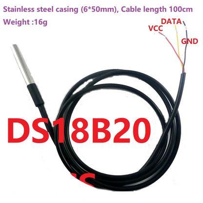 N4DSA02 2CH RS485 Digital Temperature Collector DS18B20 Sensor DC 5V 12V 24V Modbus Analog Input IO for Thermostat Smart Home R46CA01
