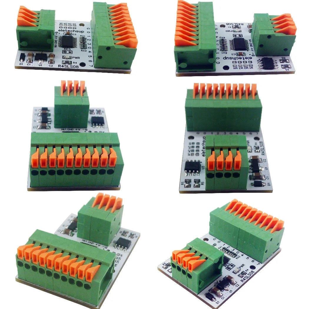 R4SLS08 8CH Multipurpose RS485 Modbus Rtu Digital IO Module 141R Spring Terminal Block Master-slave Digital Collection Control R4SLS08