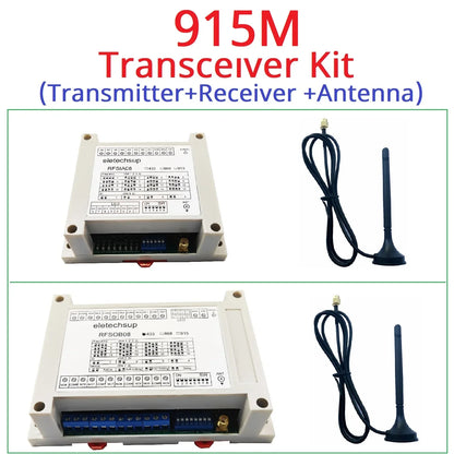 RFSIA08 RFSOB08 with Feedback Switch 433M 868M 915M Lora Transceiver Quantity IO Wireless Remote Transmission Industrial Motor Remote Controller