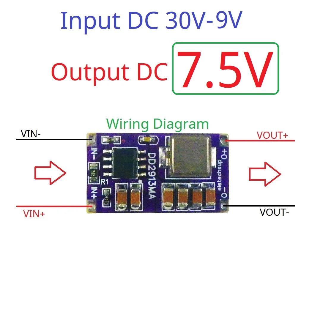 DD2913MA 3A Synchronous Step-Down Regulator OVP OCP OTP SCP DC-DC Buck Converter 4.5V-30V to 3V 3.3V 4.2V 5V 6V 7.5V 9V 12V