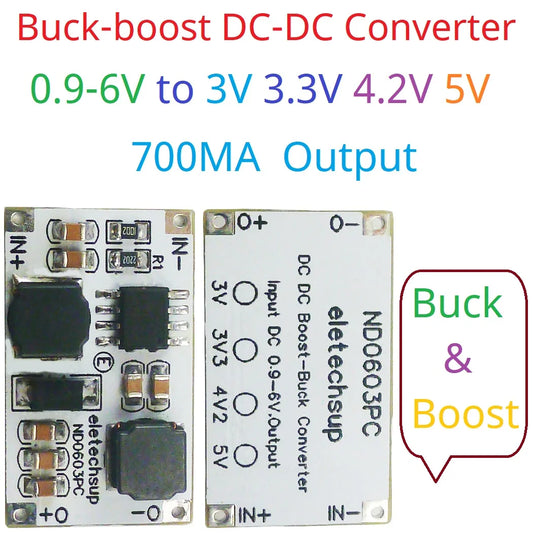 ND0603PC DC 1-6V to 3V 3.3V 4.2V 5V DC-DC Auto Boost Buck Converter Module for Arduino ESP32 ESP8266