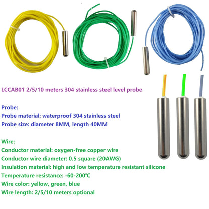 LC35D01 LCCAB01 30A Water Pump Automatic Start-Stop Controller 304 Waterproof Rust-proof Water Liquid Level Sensor Probe DC 12V 24V AC 110V 220V