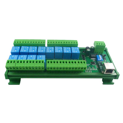 ETD8A12 2 in 1 12CH Modbus RTU/TCP DIO Network Ethernet Controller RS485 Relay Module DC 12V 24V