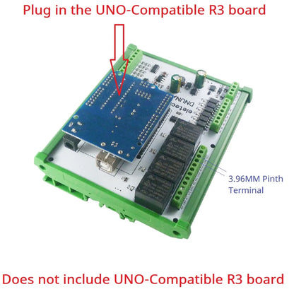 DNUNA16 DC 12V 24V DIN Rail Analog Digital Inpuut Output Expanding Board Simple Open PLC Diy Module for Arduino UNO LED Solar Battery