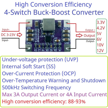 NDUB22TA 3A 3.3V 4.2V 5V 6V 10V 12V Voltage Regulator Module  High-Efficiency Highly-Integrated Synchronous Buck-Boost In 3-22V