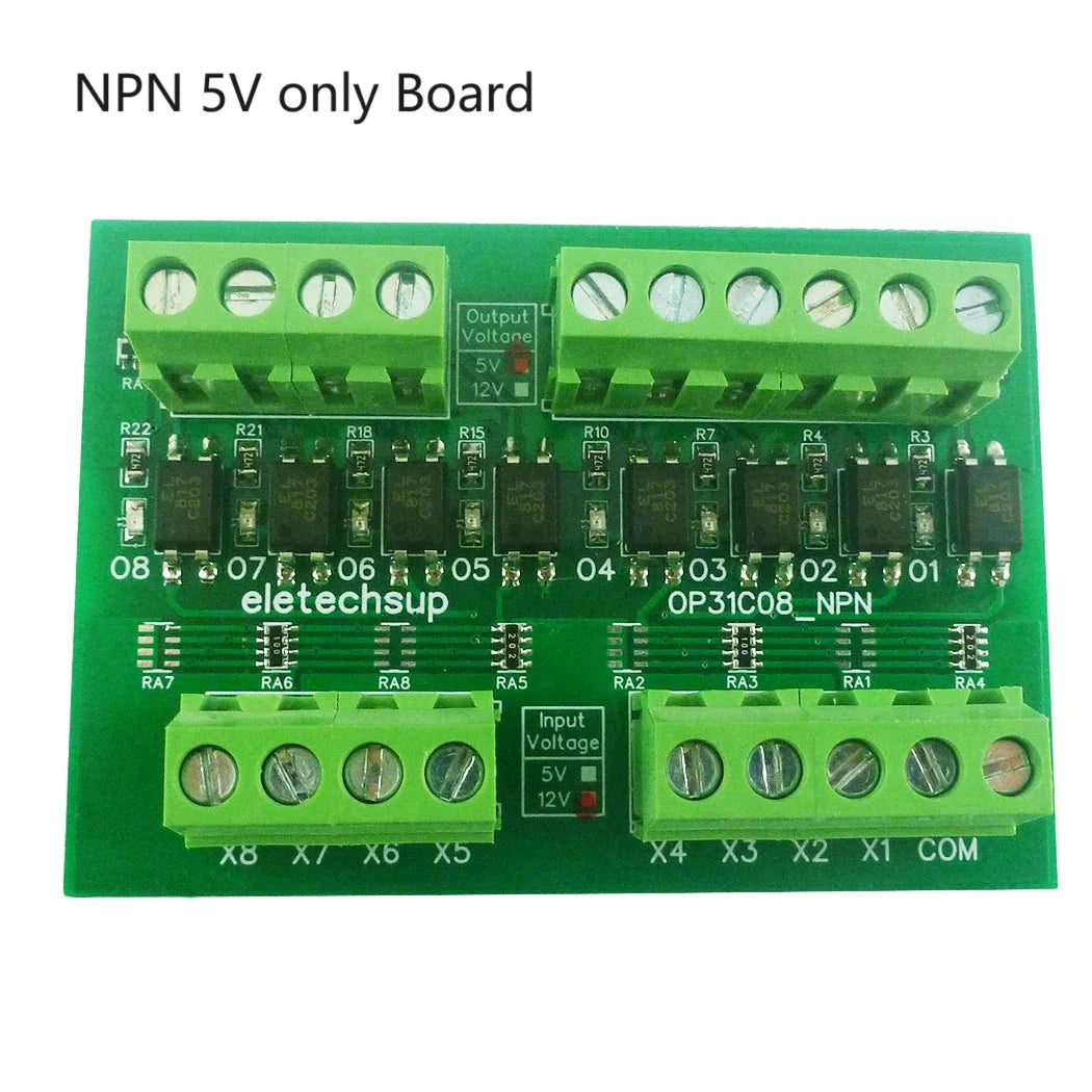 OP31C08 8Ch In 3-8V Out 3-8VLogic Protection Panel 5V Level Conversion Module Npn Pnp Isolation Ttl Lvttl Digital for Arduino Plc Mcu Pi