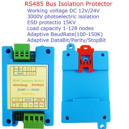 N4OPA02 Integrated Active Isolator Amplifier for RS485 Signal Repeating, 150KBPS Data Rate