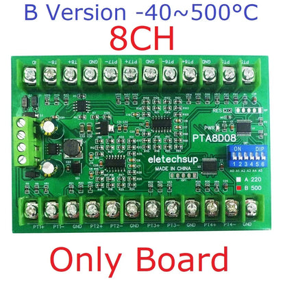 PTA8D08 8AI RS485 Analog Input PT100 RTD RS485 Temperature Sensor Acquisition Module replace NTC K Thermocouple DS18B20