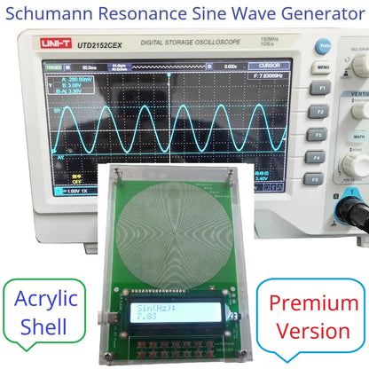 SMJAC03 With Acrylic Shell 7.83HZ 0.01H-100KH Schumann Resonance Pulse Sine Wave Generator 3.5MM Audio Frequency Saved When Power OFF