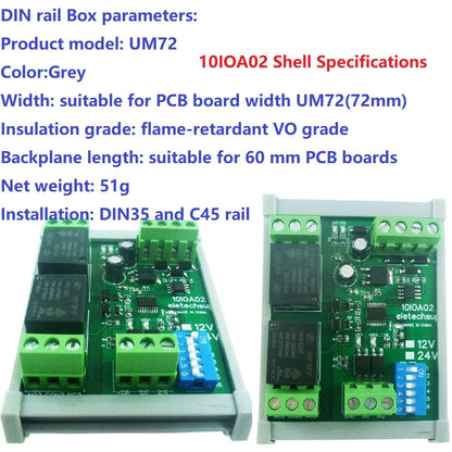 10IOA01 10IOA02 10IOA04 10IOA08 10IOA12 DC12V 1-12Ch Digital Switch DiDo Multifunction RS485 PLC IO Expanding Board Standard Modbus RTU Relay Module
