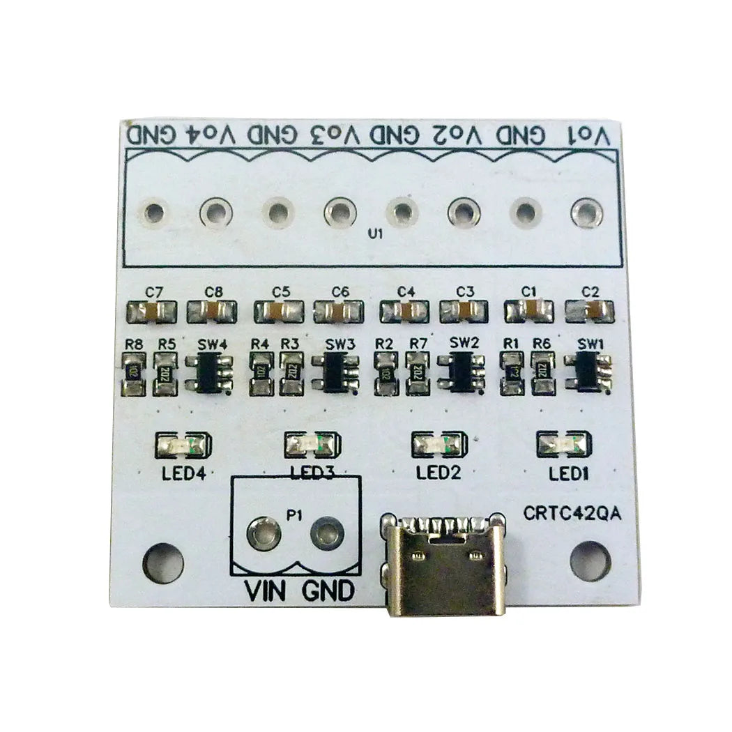 CRTC42QA 4ch TYPE-C USB 3.7V 4.2V LiPo Polymer Li-Ion Lithium Battery Charger Module for Arduiuo power bank esp32 esp8266