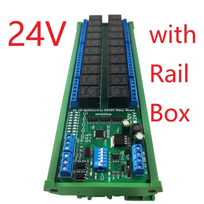 R4D6F20 Smart 20-Channel RS485 Relay Board with PLC IO Module Modbus for Multifunction Control
