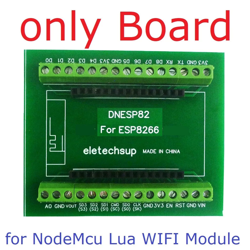 DNESP82 WIFI NodeMcu Lua ESP8266 Wifi GPIO DIN Rail 3.96 PinBoard Box Expansion Board for Arduiuo Ethernet PLC