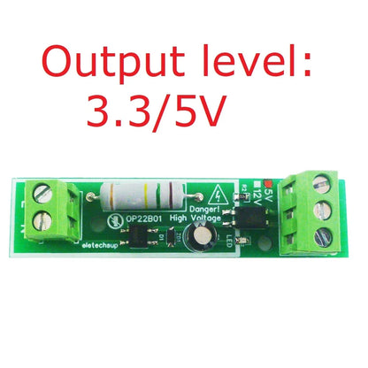 OP22B01 AC 110V 220V to 3.3V 5V 12V 24V Voltage Signal Detection Module Power ON/OFF Alarm Board for PLC RS485 IO Module