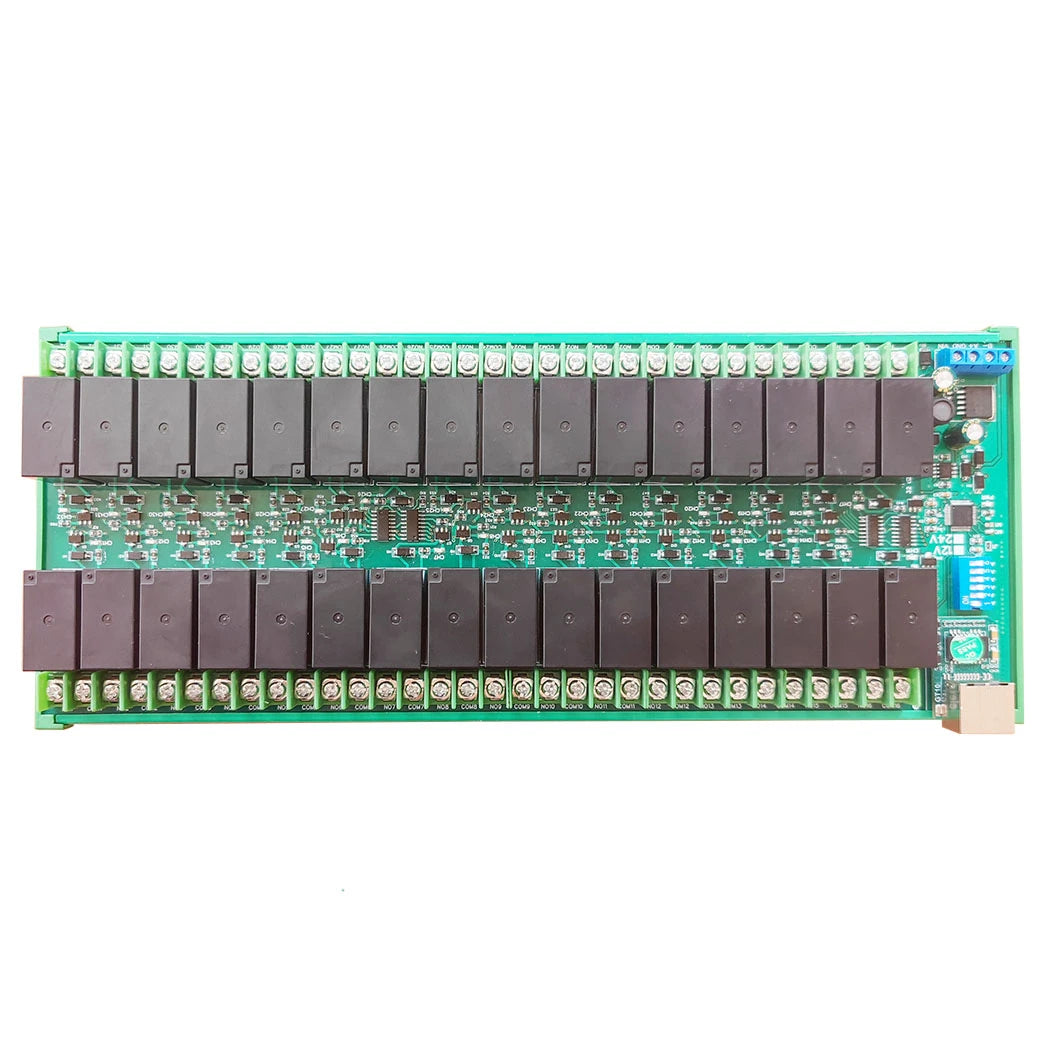 R4D5E32 32Ch DC 12V 24V 20A High Current Ethernet/RS485 Relay Module RJ45 Network Port TCP/IP Modbus RTU Board