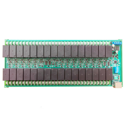 R4D5E32 32Ch DC 12V 24V 20A High Current Ethernet/RS485 Relay Module RJ45 Network Port TCP/IP Modbus RTU Board