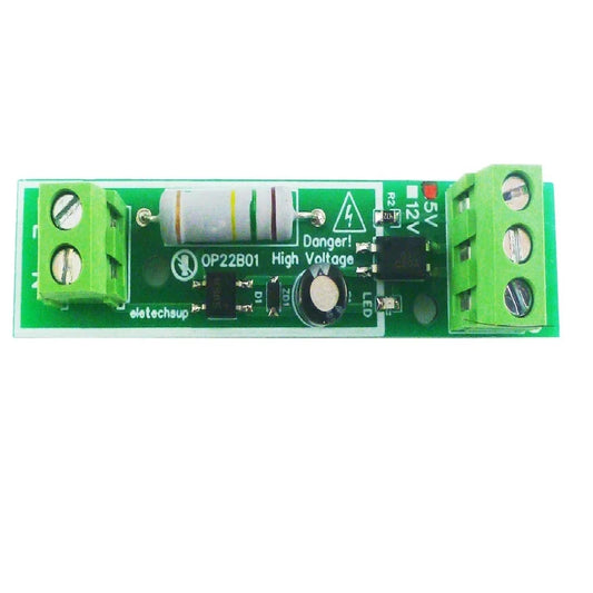 OP22B01 AC 110V 220V to 3.3V 5V 12V 24V Voltage Signal Detection Module Power ON/OFF Alarm Board for PLC RS485 IO Module