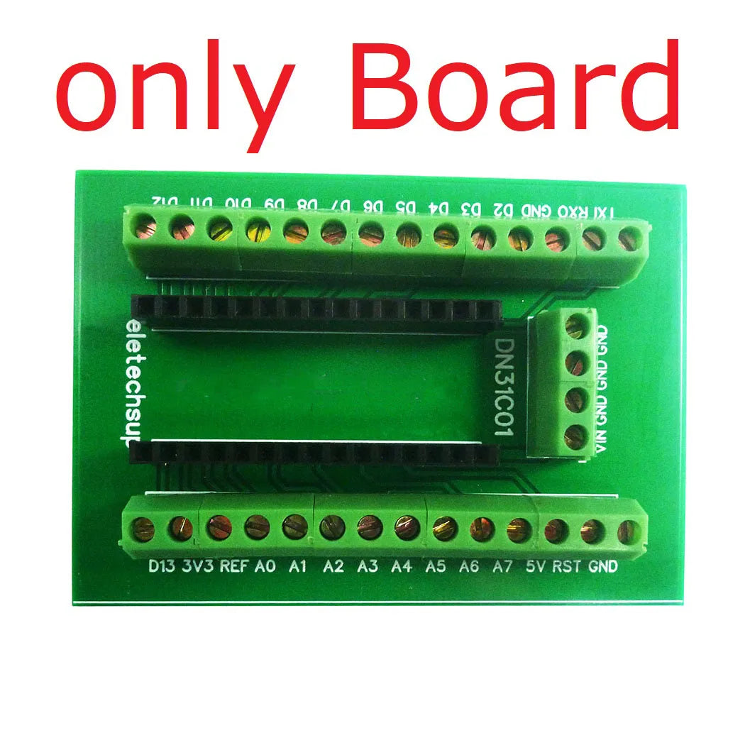 DN31C01 DIN Rail Mount Screw Terminal Block Adapter Module For Arduiuo NANO V3.0 Board