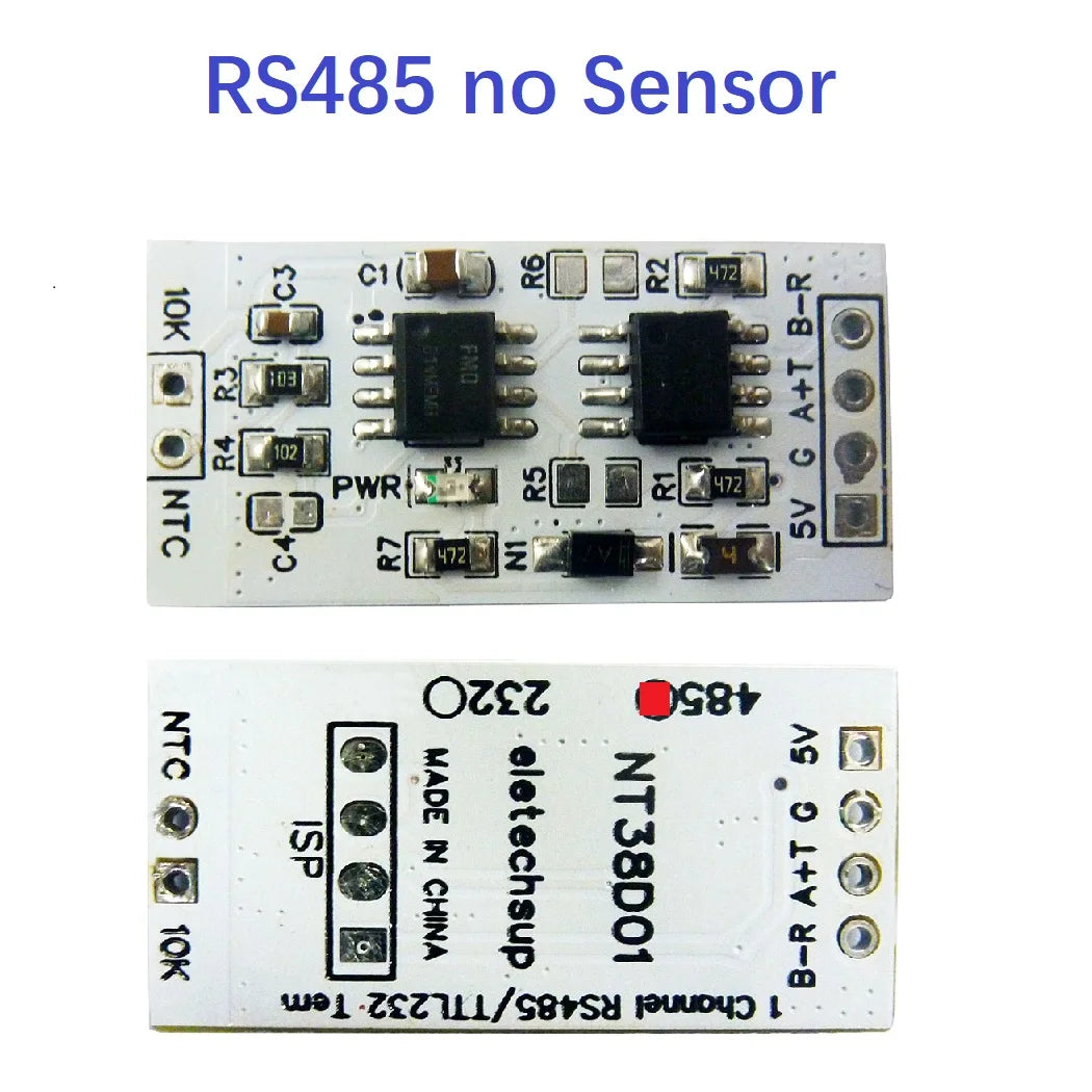 NT38D01 1k-100K Resistance to RS485 RS232(TTL) Converter 10K 3950 NTC Thermistor Temperature Acquisition Module