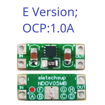 NDOV05MB DC 3.3-5V 0.2-2.5A Overvoltage Overcurrent Power Supply Protector OCP OVP UVLO OTP Protection Module for 18650 Lion Lifepo4 NIMH