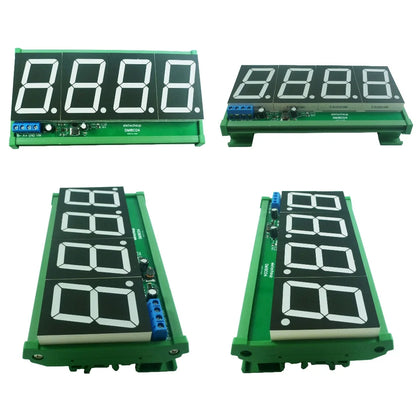 DM18A01 DM18B02 DM18C04 1-4 Bit DC 12V 24V 1.8 inch DIN shell RS485 Modbus RTU Digital Tube LED Board PLC IO Expanding Board