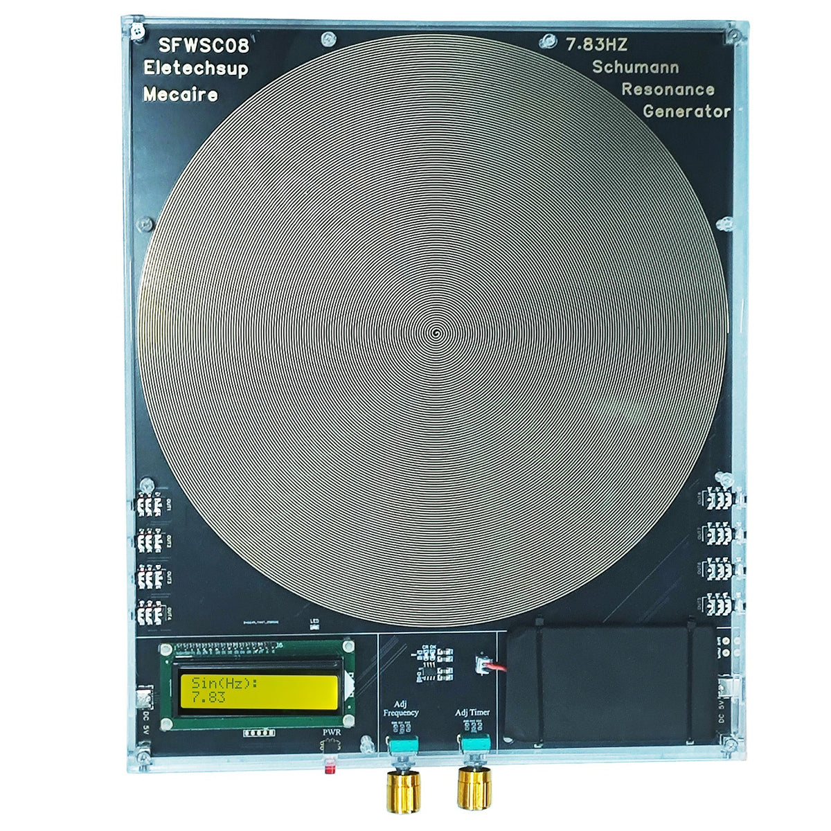 SFWSC08 8CH 250MM Strong 0-100000Hz Battery Rechargeable Batttery Schumann 25 Frequencies Sequential Output Schumann Generator
