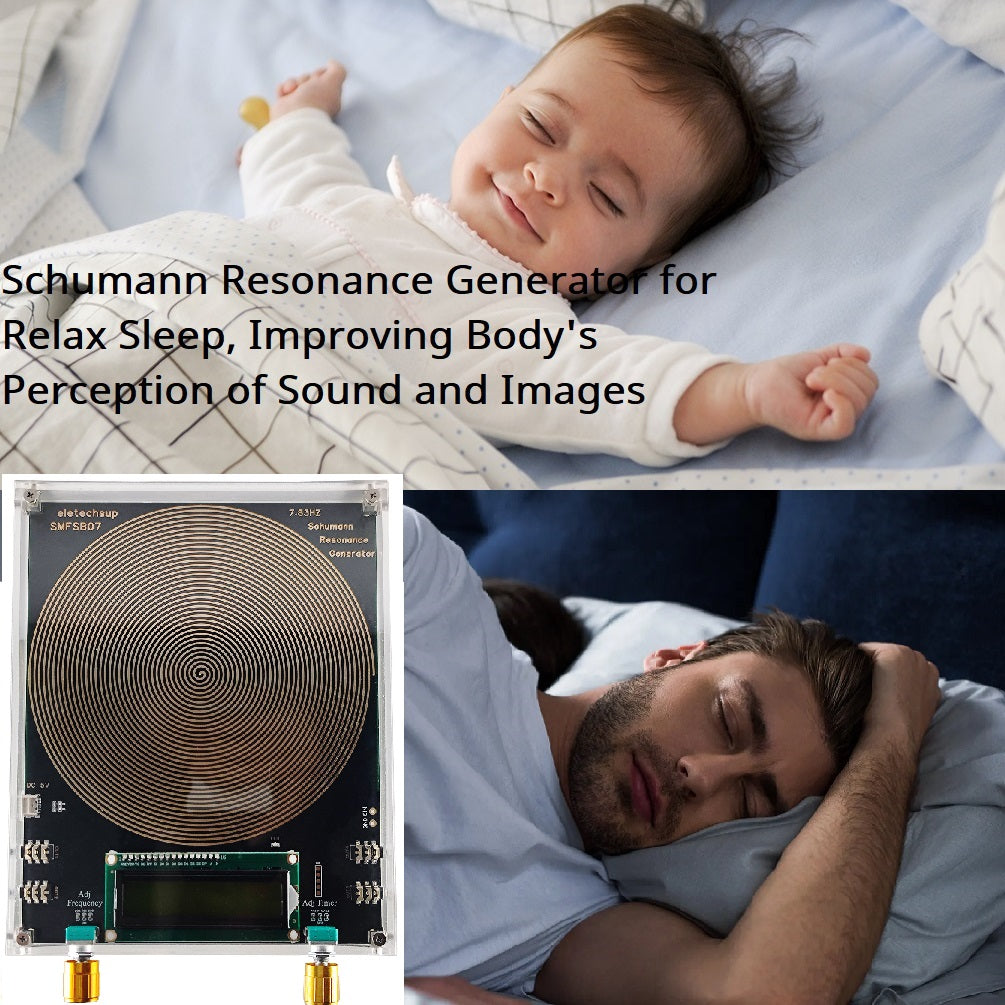 SMFSB07 7.83Hz Schumann Resonance Generator 0.01Hz-100kHz Adjustable 4 Outputs Timer 150mm Antenna for Meditation Biohacking 5V DC