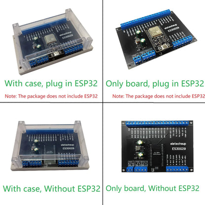 ES30G29 Transparent Cover ESP32 Devkit Expansion Board Din Rail 5.0 Cross Terminal Block Adapter Module for Bluetooth Arduino Wifi IOT