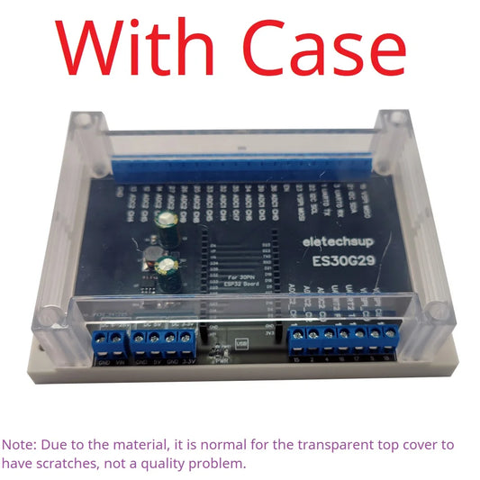 ES30G29 Transparent Cover ESP32 30 pins Devkit Expansion Board Din Rail 5.0 Cross Terminal Block Adapter Module for Bluetooth Arduino Wifi IOT