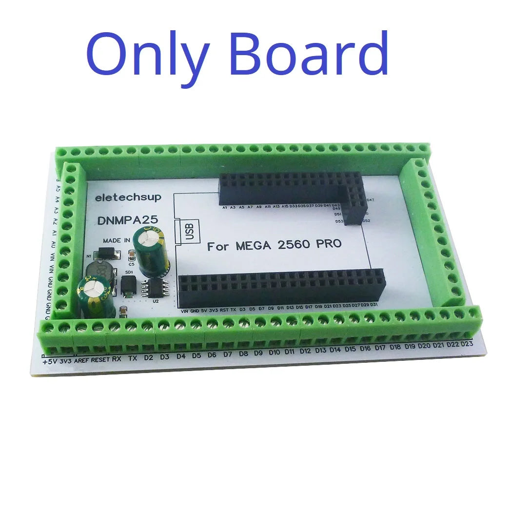 DNMPA25 DIN Rail Mount Screw Terminal Block Adapter Module DC 12V 24V Expansion Board for Arduiuo MEGA2560 PRO Smart Home DIY DNMPA25