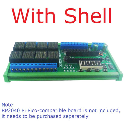 DN33C08 PICO2020 DC 12V 24V 8ch Multifunction Delay Timer RS485 Modbus Relay Module for Simple Open PLC Python C++