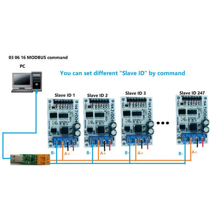 N43IC04 4-20MA/0-5V/0-10V 4ch Current/Voltage Analog Acquisition RS485 Modbus RTU ADC Module