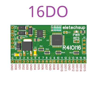 R4IOI16 16DI/16DO/8DI-8DO/4DI-12DO/12DI-4DO Modbus Rtu Digital IO RS485 2.54mm Pin Core Board for Arduino ESP32 ESP8266 PLC Smart Home