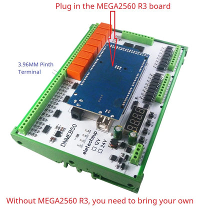 DNMEB50 16AI-16DI-16DO 4-20MA Current 0-5V/10V/30V Voltage Dry Wet Contact MOS RS485 Relay MEGA2560 R3 Expanding Board for Arduino PLC