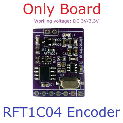 RFR1A04  RFT1C04 4CH AES128 Encryption Codec Remote Control Module featuring 433M Superheterodyne Transceiver, Upgrade to PT2262 EV1527 HC301