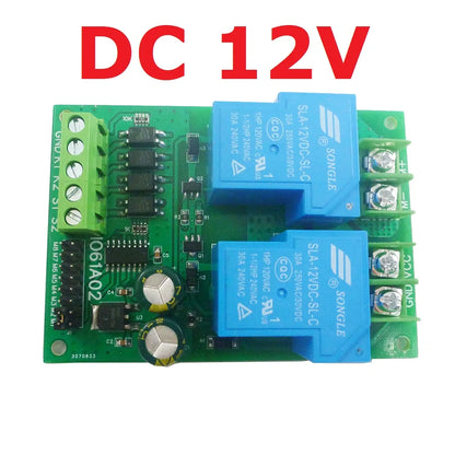 IO61A02 30A DC 12V 24V Multifunction Forward Reverse Limit Start Stop Pusher Motor Controller Board Electric for Curtain Automatic Door