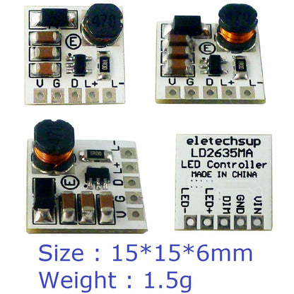 LD2635MA mini size DC 5-24V Step-downLED Constant Current Dimming Module PWM Adjustable Controller