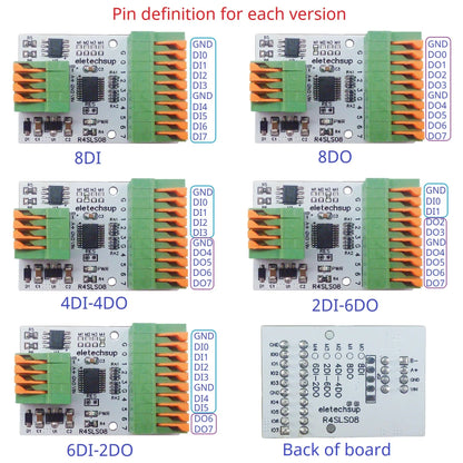 R4SLS08 8CH Multipurpose RS485 Modbus Rtu Digital IO Module 141R Spring Terminal Block Master-slave Digital Collection Control R4SLS08