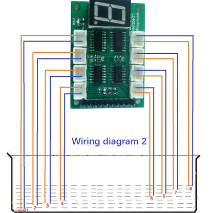 LC4BE08 DC 5V 8 Port Water Level Detect Display Board Liquid  Controller Sensor Switch Module for Arduiuo  MEGA2560 NANO MCU STM32