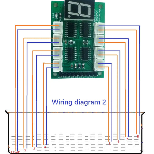 LC4BE08 DC 5V 8 Port Water Level Detect Display Board Liquid  Controller Sensor Switch Module for Arduiuo  MEGA2560 NANO MCU STM32