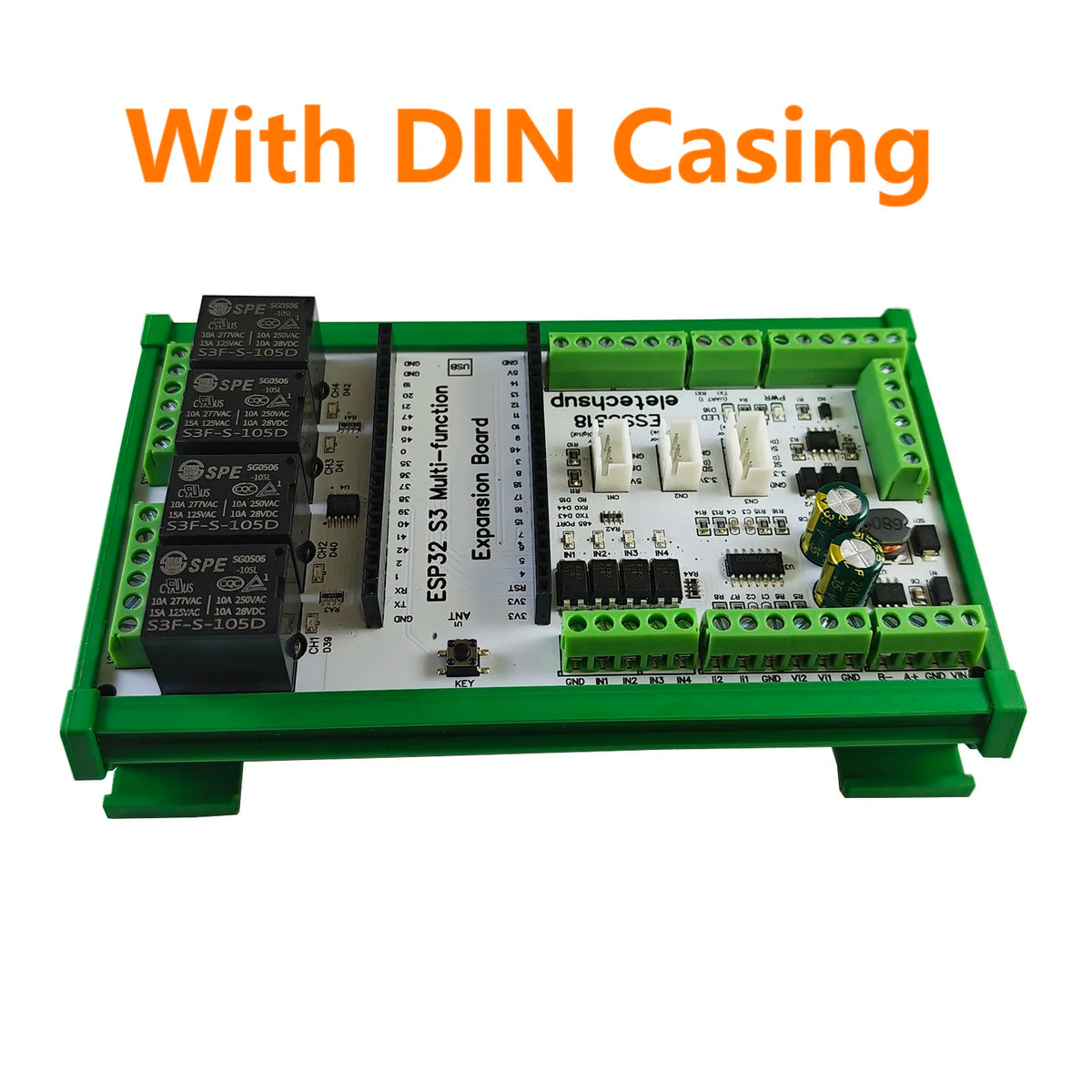 ESS3B18 ESP32 S3 Expansion Board for Current Voltage Relay Temperature Humidity AM2301 DS18B20 SHT20 SHT30 ACS712 WIFI MQTT IOT BLE